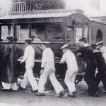 Tram being pushed into Haslar