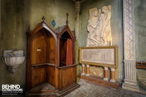 Blue Chapel Monastery, Italy - Confession booth