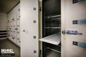 Selly Oak Hospital Mortuary - Open body fridge