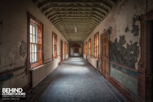 High Royds Asylum - Corridor with bars