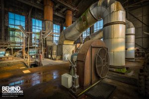 Blue Power Plant - Pipes above boilers