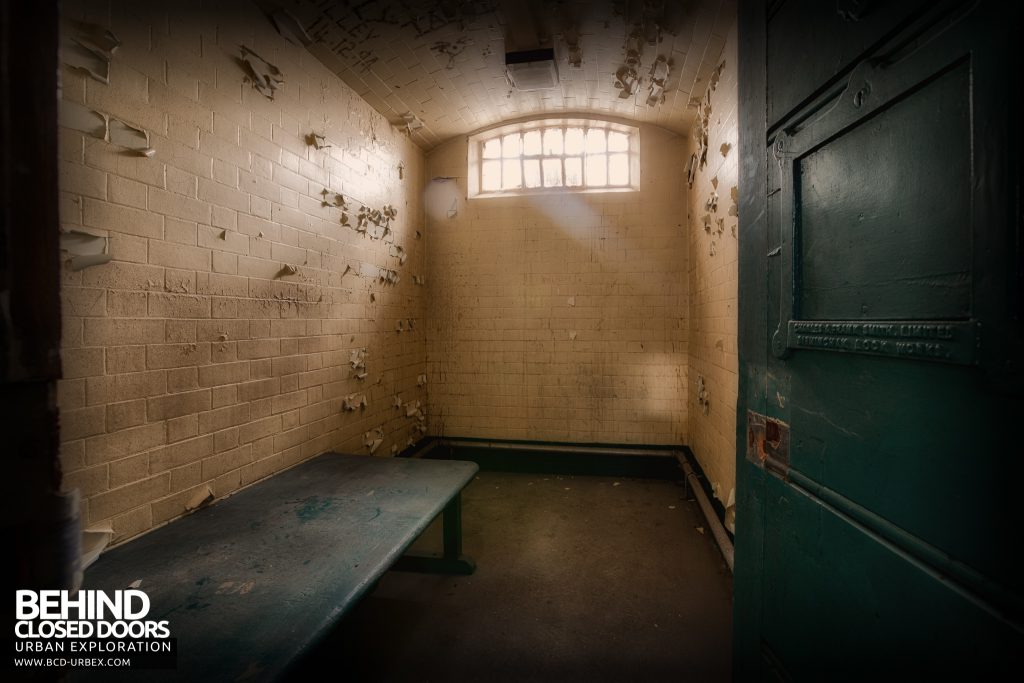 Sheffield Old Town Hall and Crown Courts - Looking into one of the cells