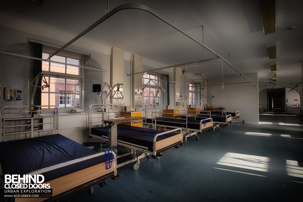 Royal Haslar Hospital - A row of beds in a hospital ward