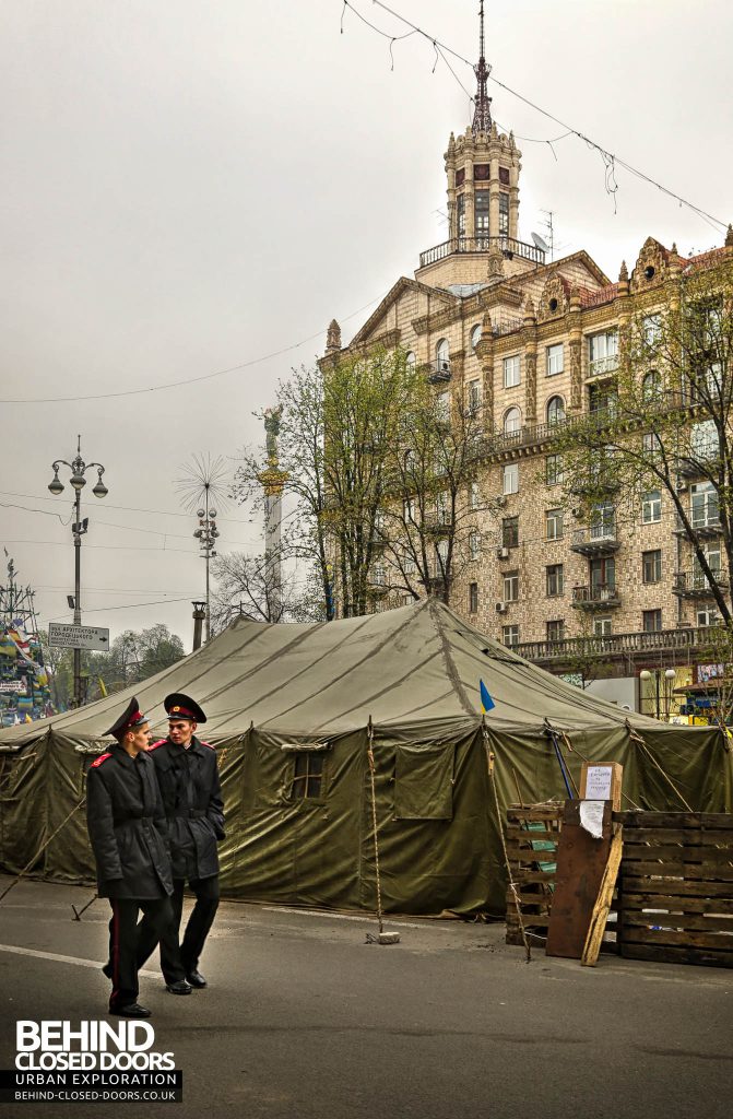 Guards patrolling Kiev