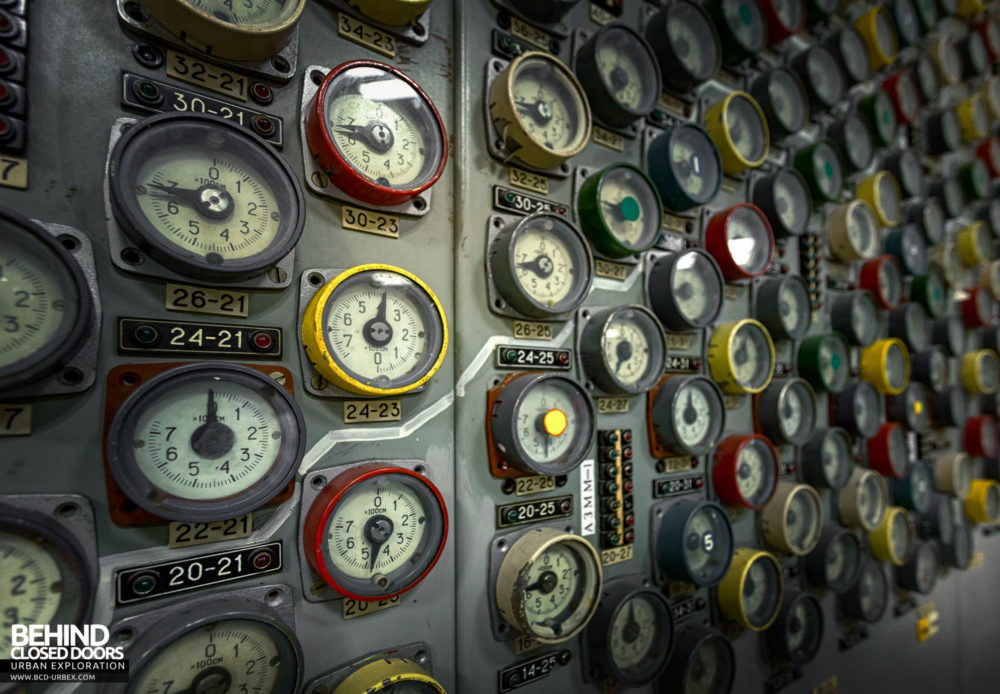 Chernobyl Power Plant - Control Room 3 rod indicator panel