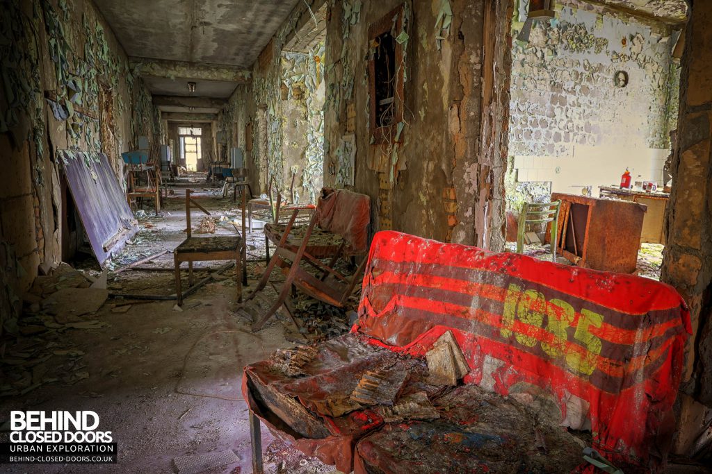 Pripyat Hospital - Sofa with 1985 throw