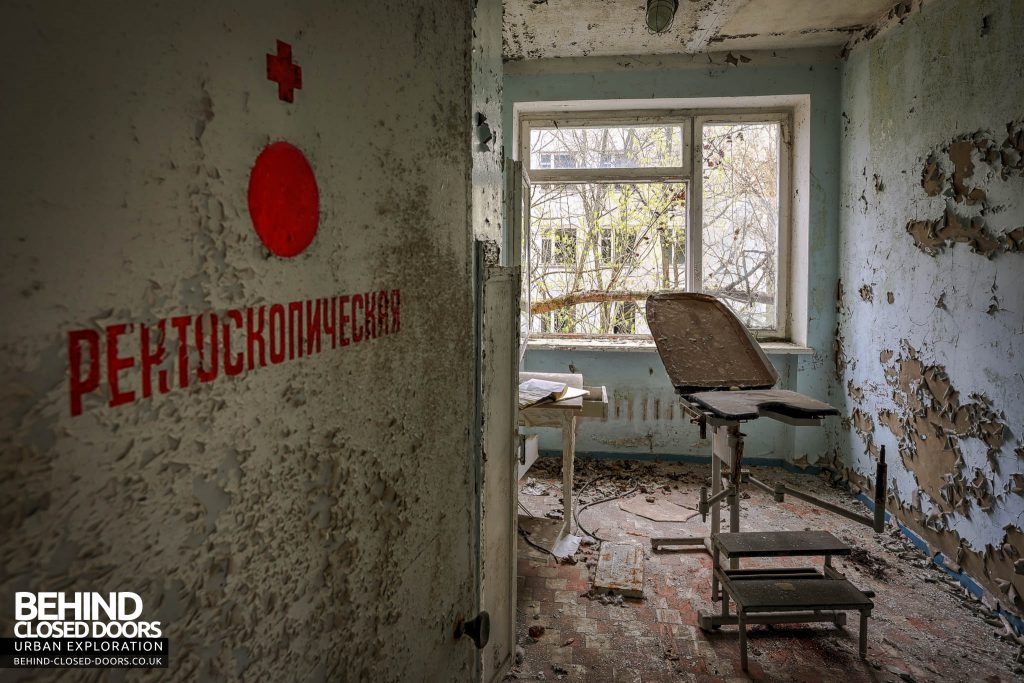 Pripyat Hospital - Sign on door