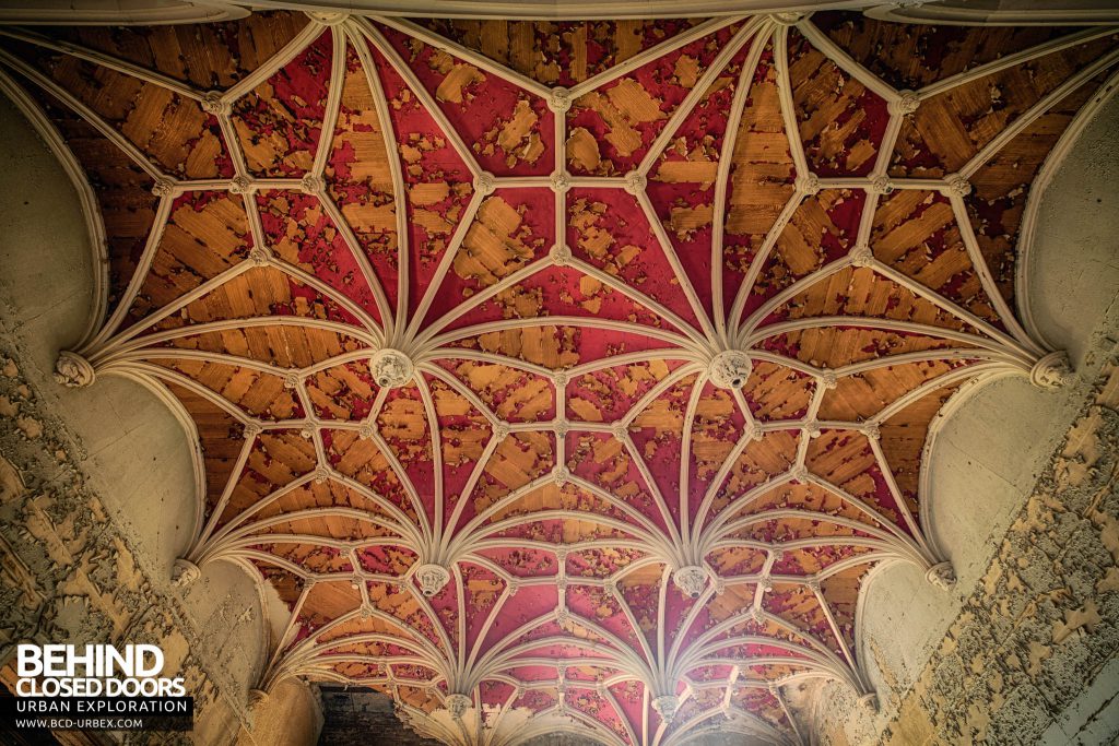 Castle Miranda aka Château de Noisy -Detail of the ornate ceiling