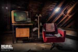 Wheelchair Hospital - Chair and TV in the attic
