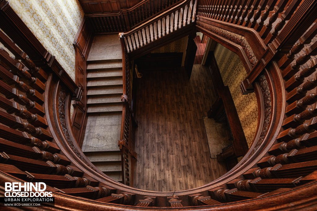 Stanford Hall - Looking down the stairs