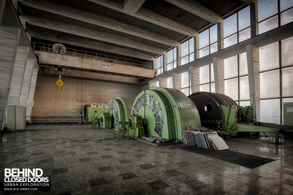 Bergwerk West Friedrich-Heinrich, Germany - Winding gear in the top of the tower