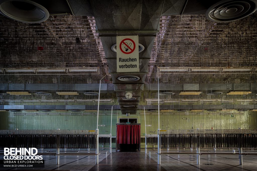 Bergwerk West Friedrich-Heinrich, Germany - Basket room where miners could store their possessions while at work