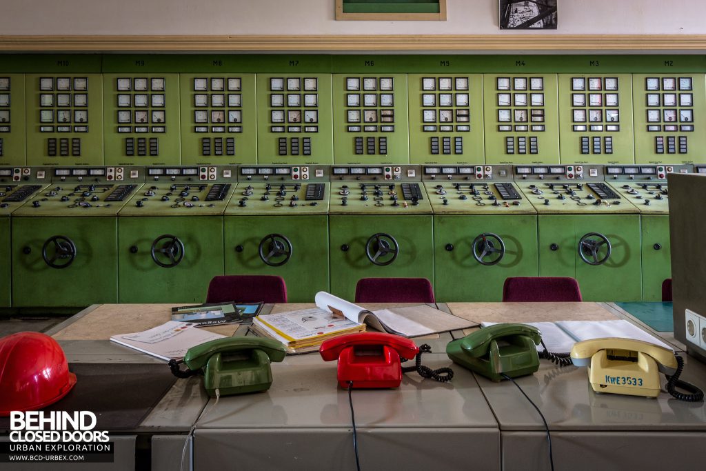 Kraftwerk V, Germany - Multicoloured phones on desk