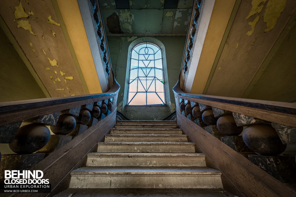 St Joseph's Orphanage Italy - View up the stairs