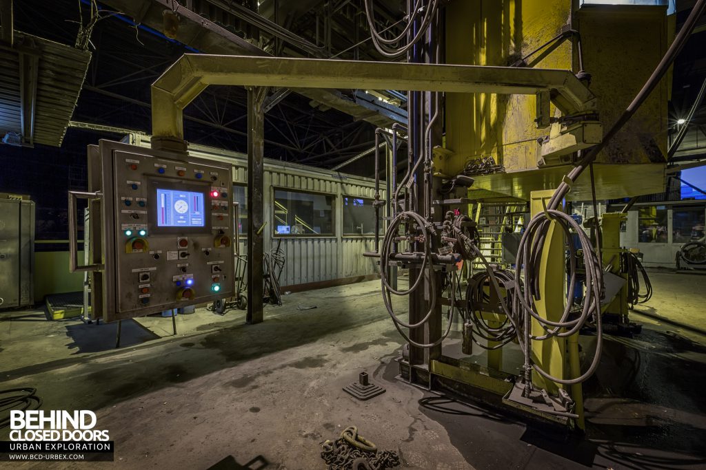 S.M. Steel Works, Belgium - Control station still turned on and ready to be used