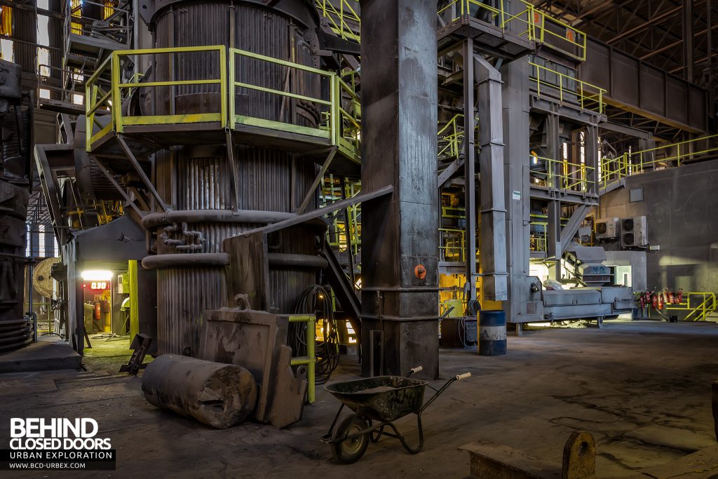 S.M. Steel Works, Belgium - Wheel barrow and machinery