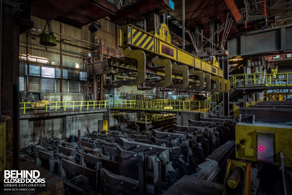 S.M. Steel Works, Belgium - Heavy lifting equipment in the rolling mill