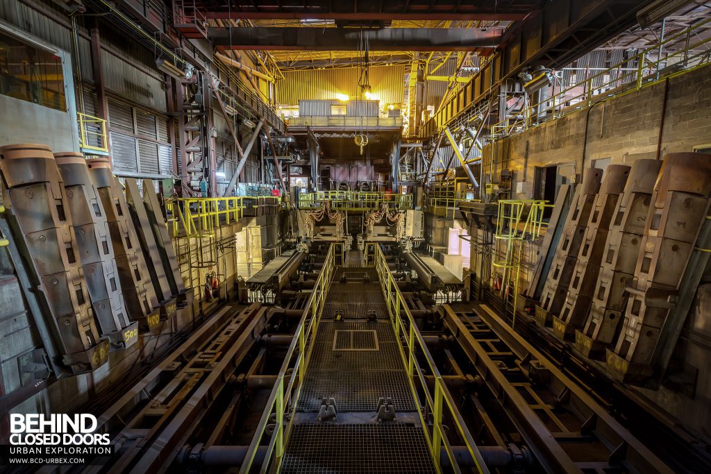 S.M. Steel Works, Belgium - After production the steel would make its way through the rolling mill production lines