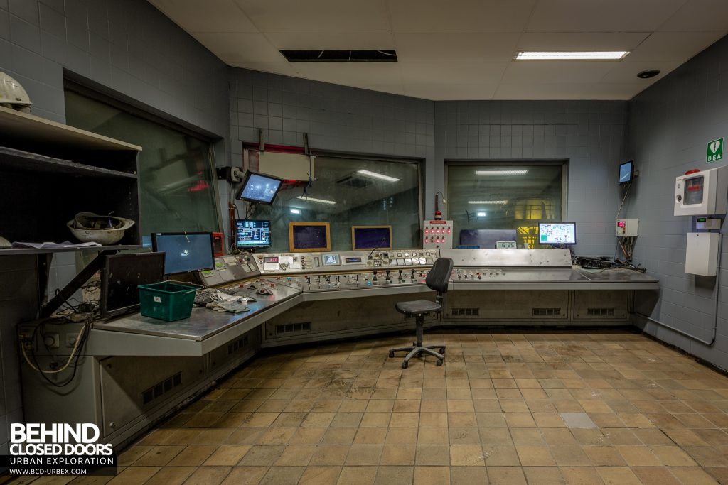 S.M. Steel Works, Belgium - Control room still had a radio playing