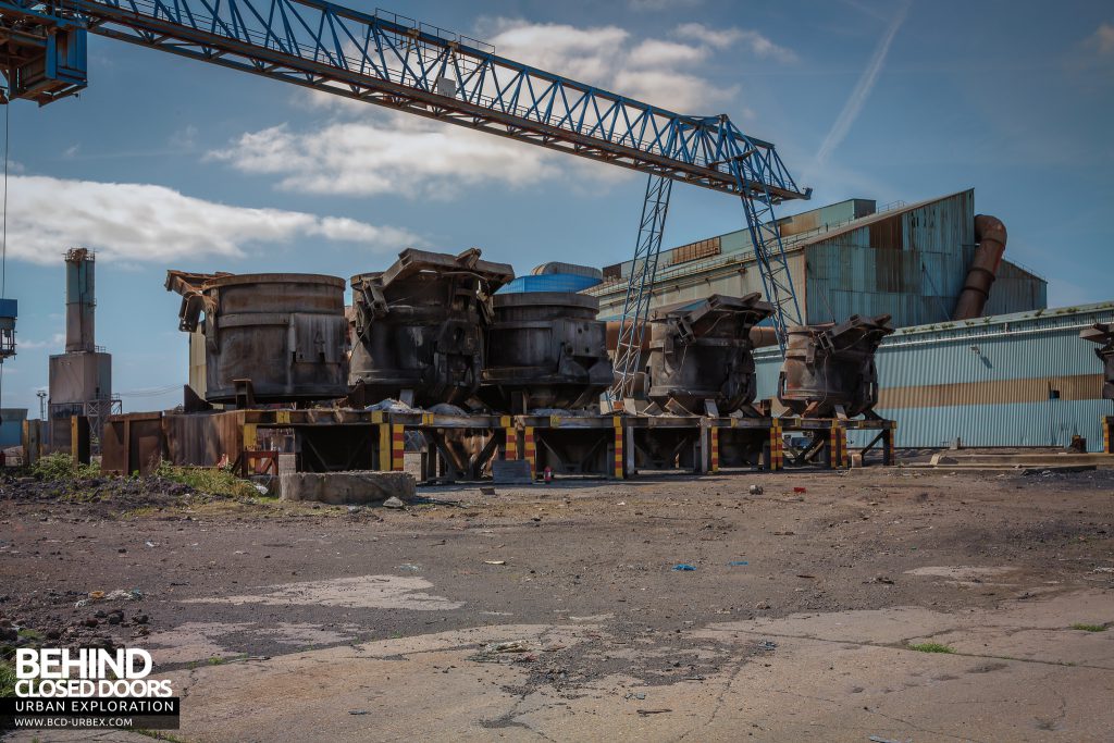 Thamesteel Sheerness - Arc Furnace Ladles outside