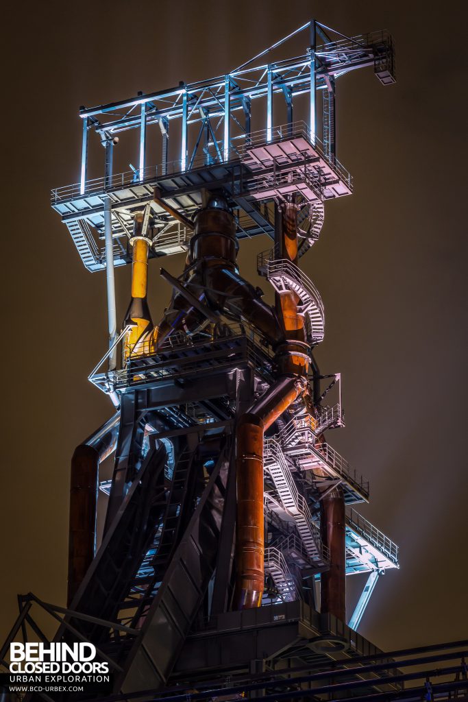 Belval Blast Furnaces - Illuminated blast furnace