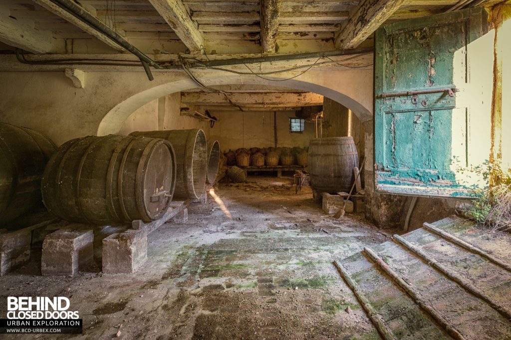 Villa Cripta, Italy - Winery still contains barrels