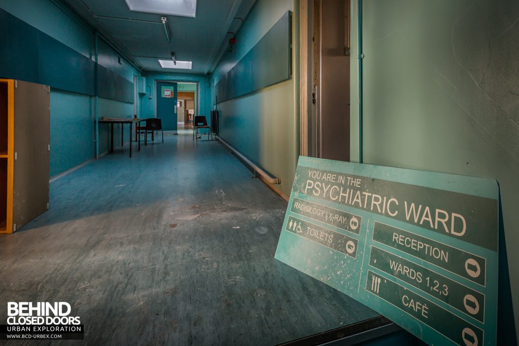 Holly Lodge, Liverpool - Hospital set with Psychiatric ward sign