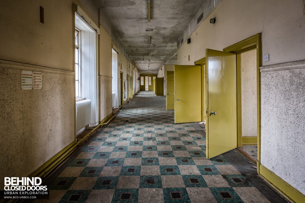 Sunnyside Asylum, Montrose - View down ward corridor