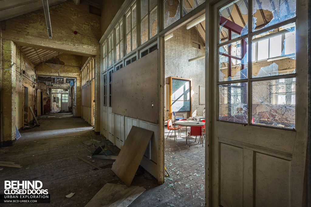 St John the Baptist School, Wigan - Corridor and view into classroom