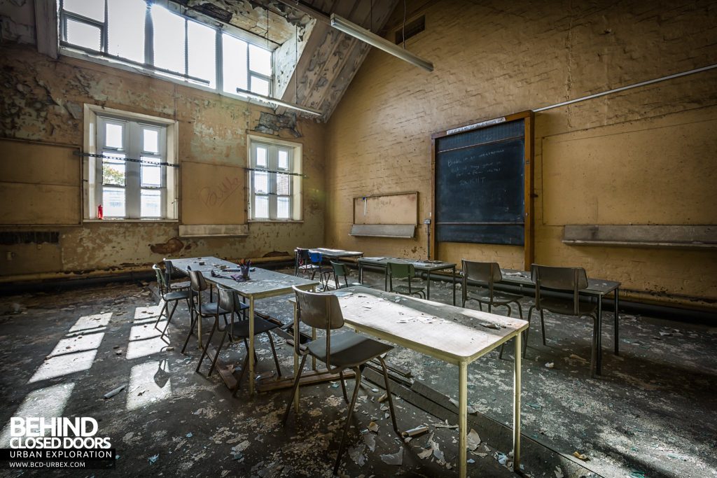 St John the Baptist School, Wigan - Classroom with desks and chairs