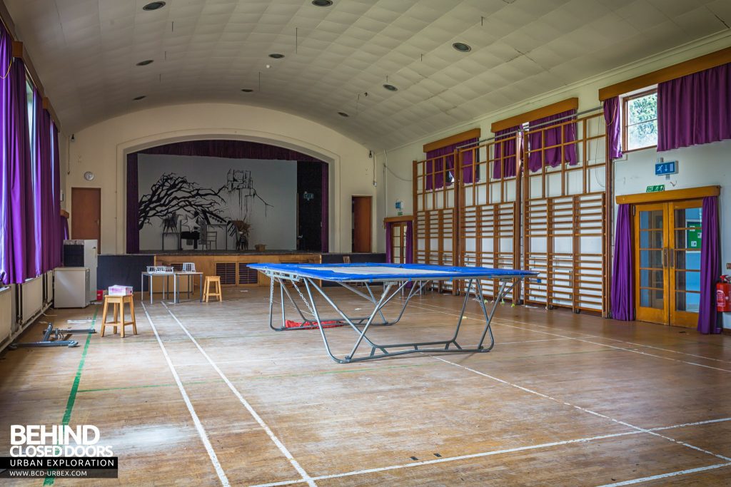 Battenhall Mount, Worcester - Trampoline in the school hall