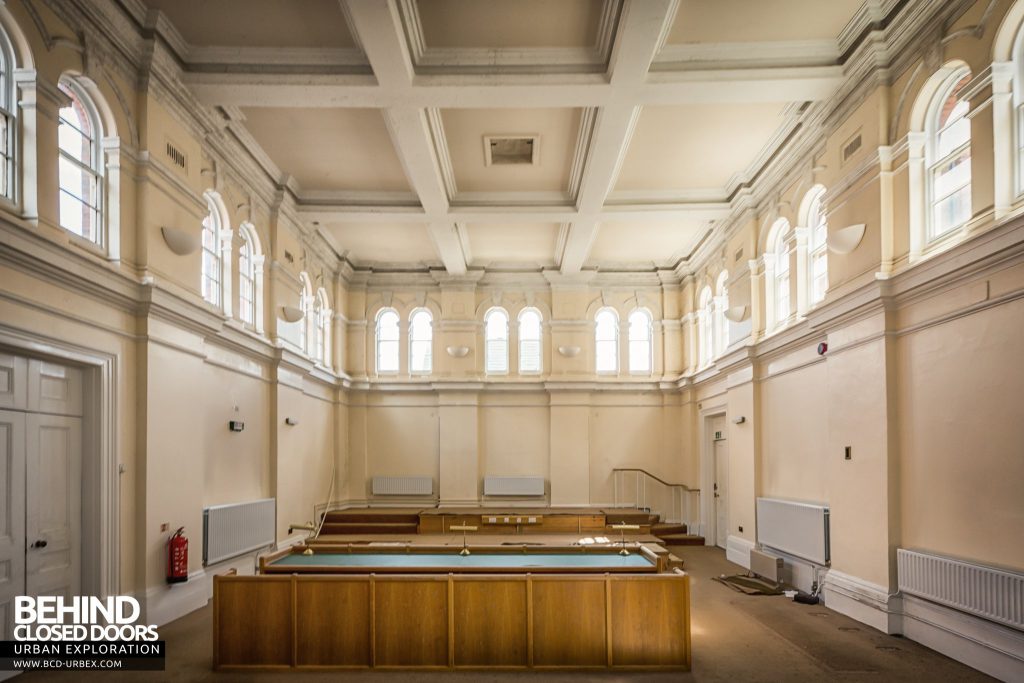 County Court, Burton upon Trent - The courtroom viewed from the front