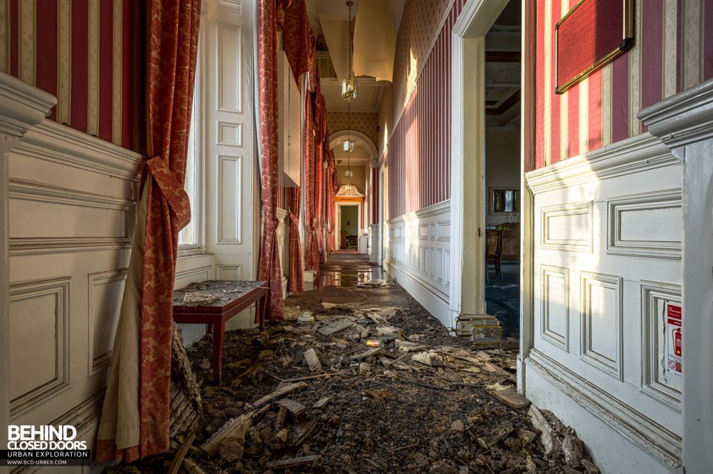 Station Hotel, Ayr - The corridor leading to the next parts was suffering decay due to leaks in the roof