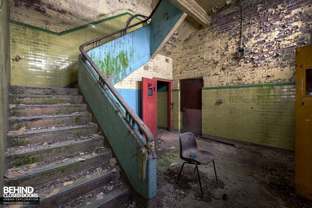 Pit Head Baths - Pastel staircase