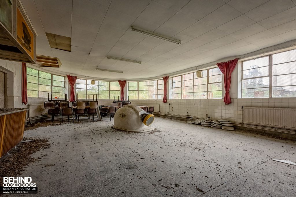 Canteen - There's a giant hard-hat in the canteen!