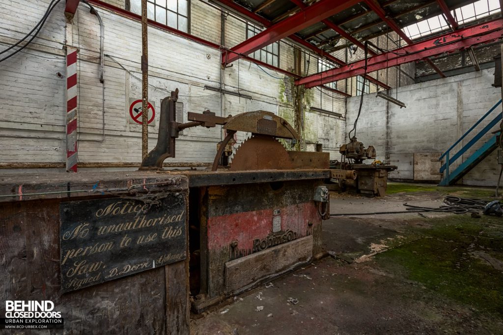 Locomotive Shed and workshops - Saw with old signage