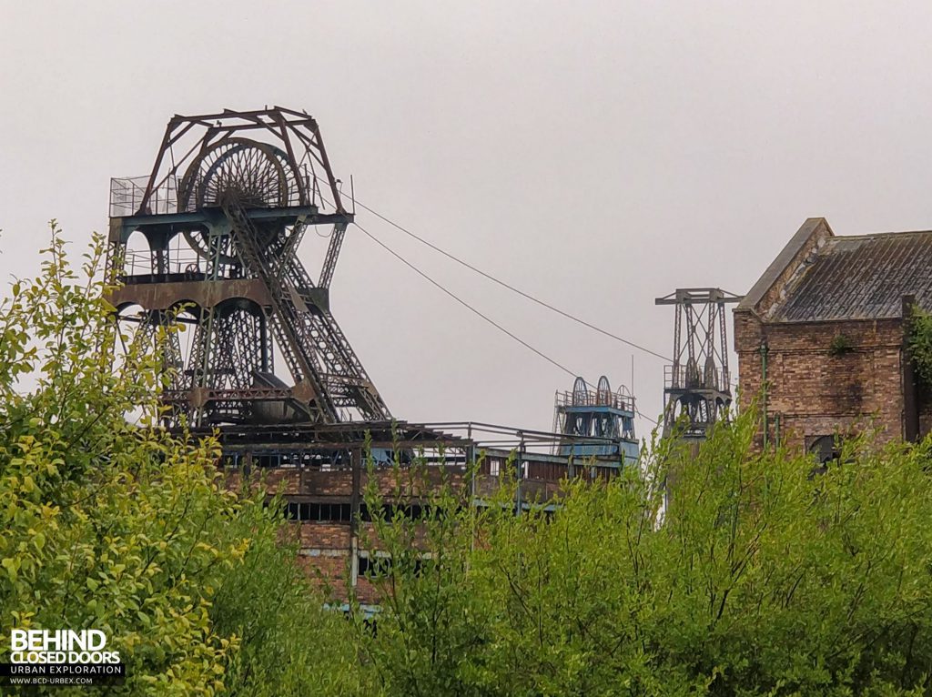 Chatterley Whitfield Colliery - Hesketh, Platt and Institute headstocks