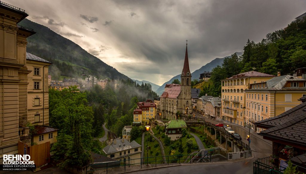The view over Bad Gastein from the Grand Hotel Straubinger (to the immediate left)