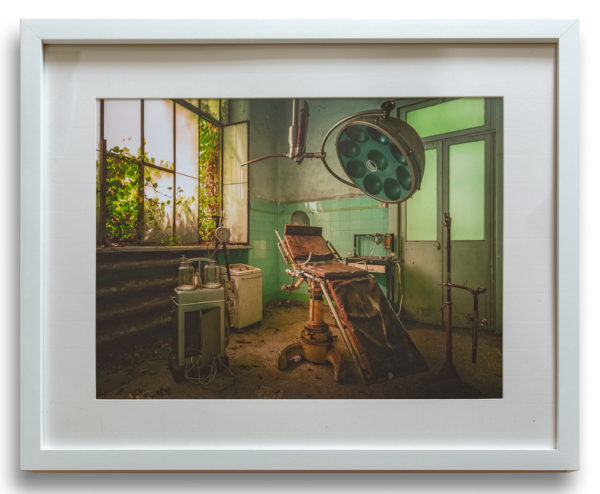 Asylum Operating Theatre - Large White Frame with Mount