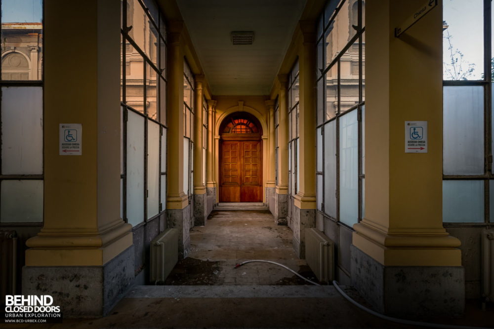 Tuberculosis Sanatorium / Hospital, Italy - Interconnecting corridor to chapel