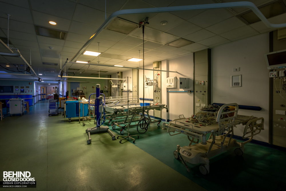 Royal Papworth Hospital - One of the wards with a lot of equipment remaining